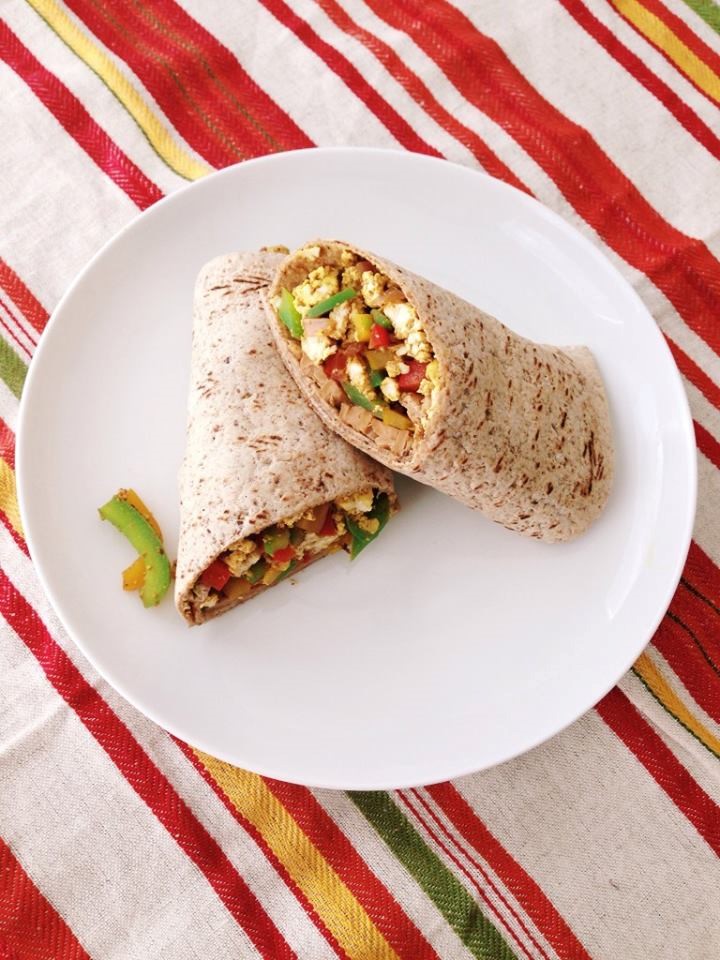 Tofu Bacon Burrito